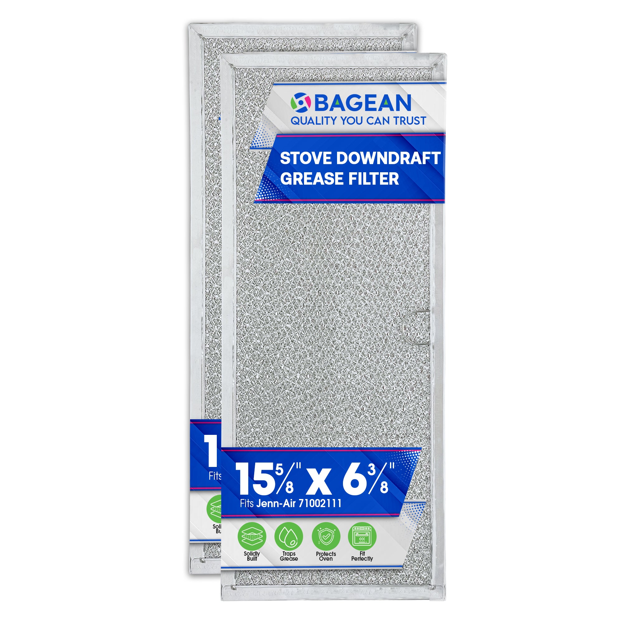 Downdraft Stovetop Filter Replacement for 71002111 Jenn Air Filter Downdraft 15.60” x 6.40” - Range Oven Filter Fits Into Jennair Downdraft Filter Vent and Protects the Stove Fan