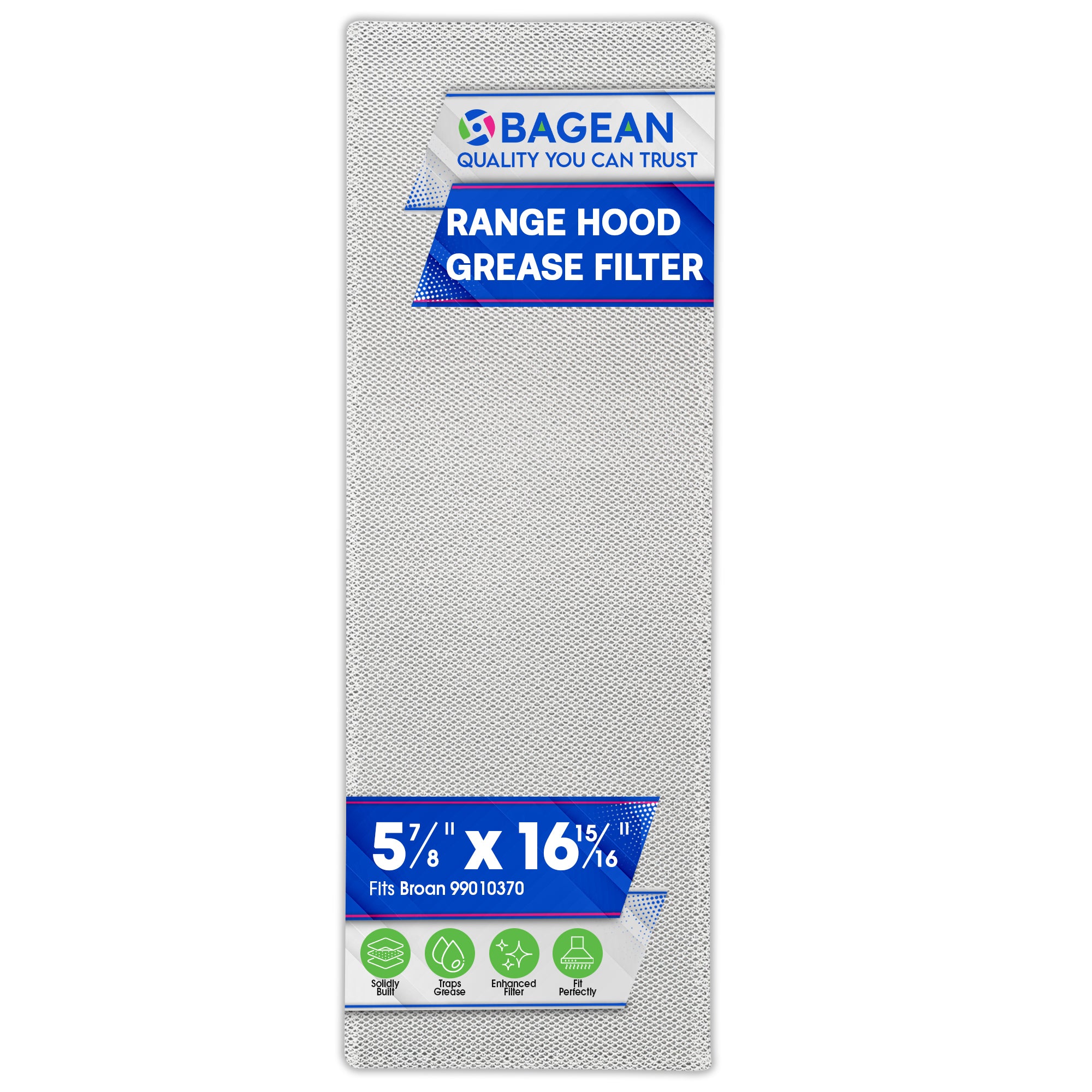 Range Hood Filter Replacement for 99010370 5.87” x 16.93” Broan Range Hood Filter Bendable - Kitchen Exhaust Fan Aluminum Grease Filter for Range Hood Filters Air Entering Stove Hood Vent Filter