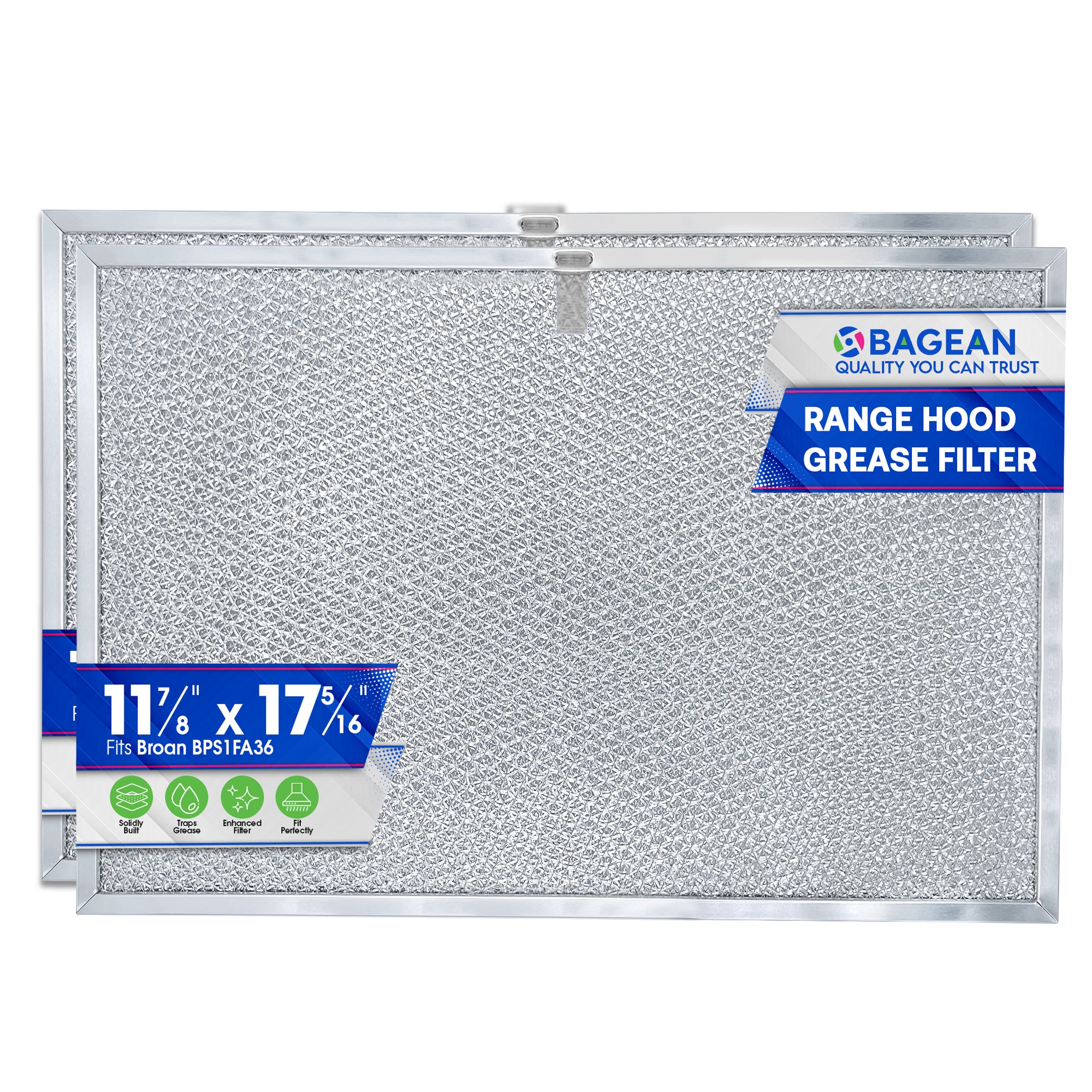 Range Hood Filter Replacement for BPS1FA36 11.80 x 17.35 Inch Broan Range Hood Filter and Allure Range Hood Filter - Hood Vent Filter for Range Hood - Filters Grease Entering the Stove Overhead