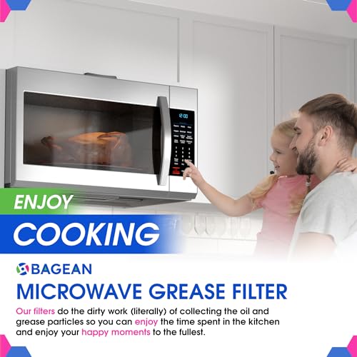 Microwave Filter replacement 6.81" x 6.34" Fits GE WB02X11534 Samsung DE63-00666A Microwave Grease Filter - Freshens and Filters Kitchen Air Entering the Over-the-Range Oven Stove Fan