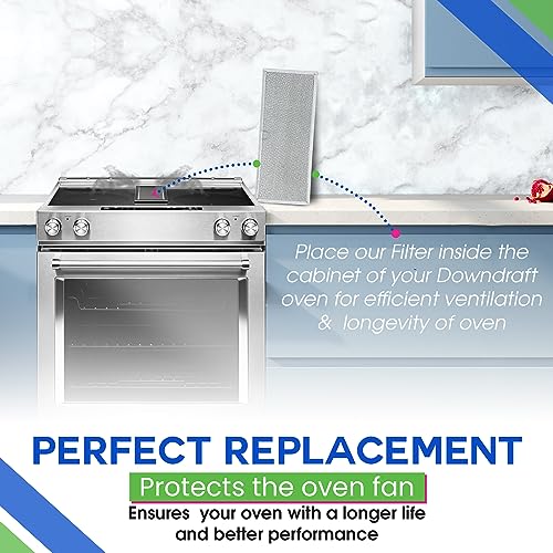Downdraft Stovetop Filter Replacement for 71002111 Jenn Air Filter Downdraft 15.60” x 6.40” - Range Oven Filter Fits Into Jennair Downdraft Filter Vent and Protects the Stove Fan