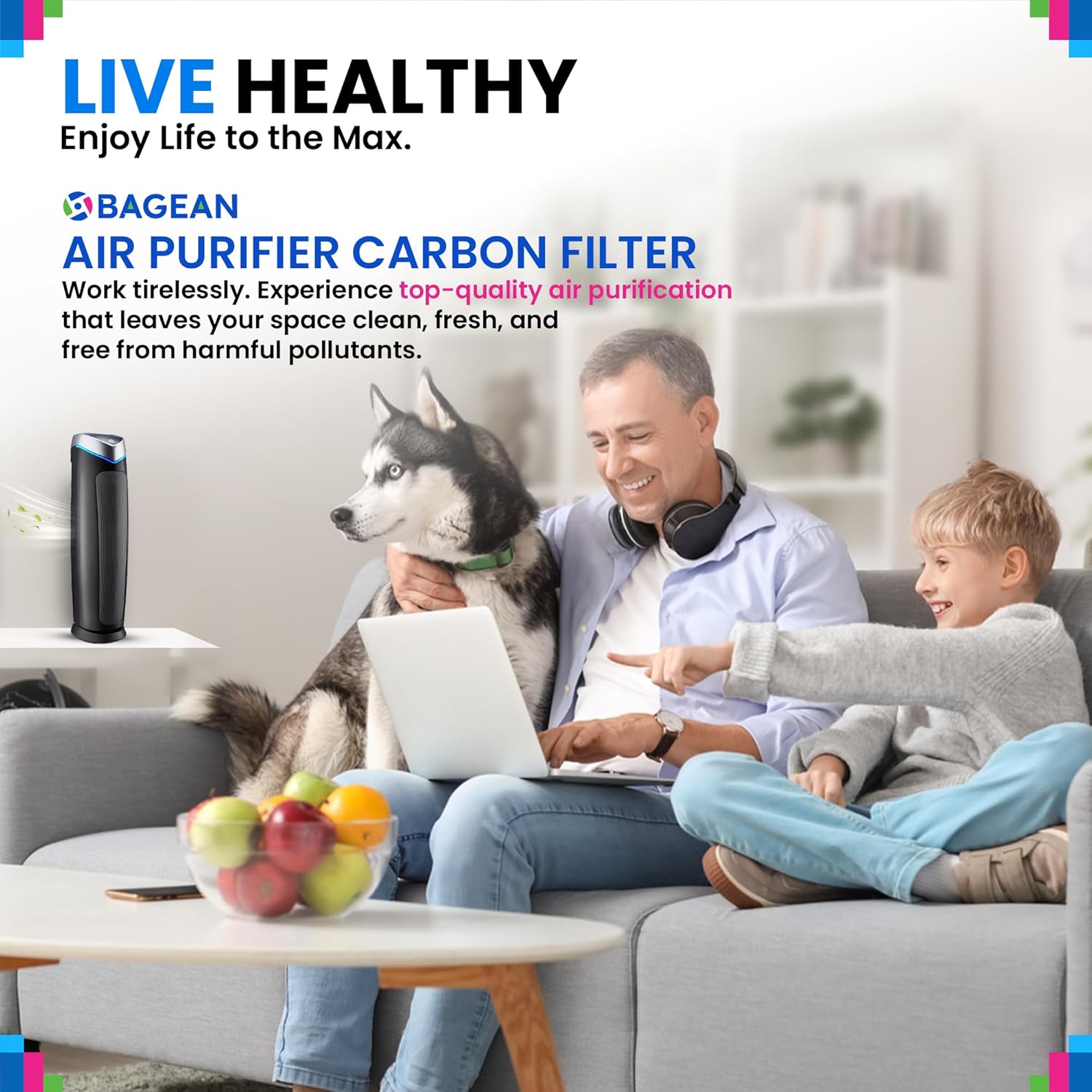 Carbon Pre Filter For HEPA Filter B 15.55" x 4.5" Compatible with GermGuardian AC4900 AC4825 AC4300 CDAP4500 Models GermGuardian Air Purifier Filter Replacement Freshens the Air