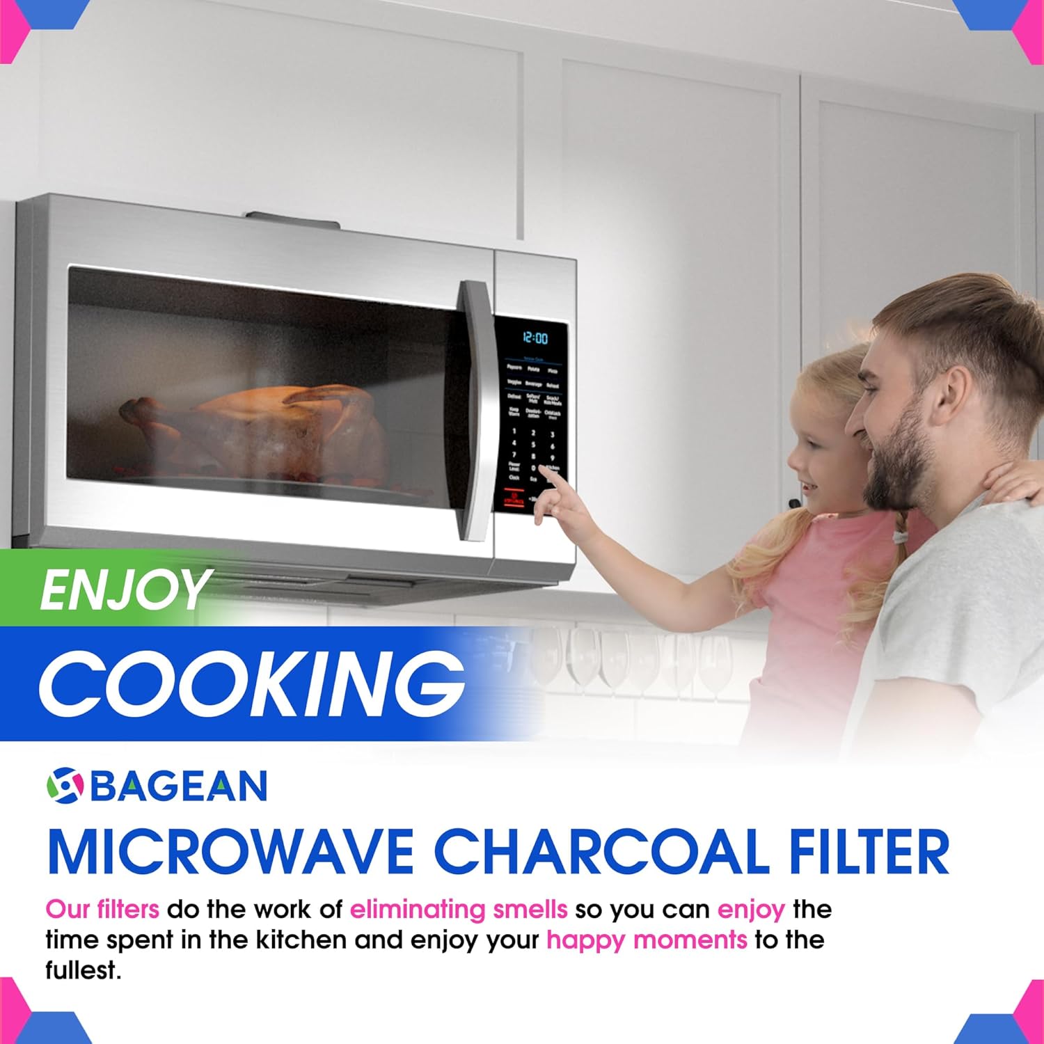 Microwave Vent Filter 10.3" x 7.1" Fits Whirlpool Kitchen Aid KMLS311HSS1 WML75011HZ1 - Whirlpool Microwave Filter Replacement Sheet - Activated Charcoal Filters Removes Odors and Freshens the Air