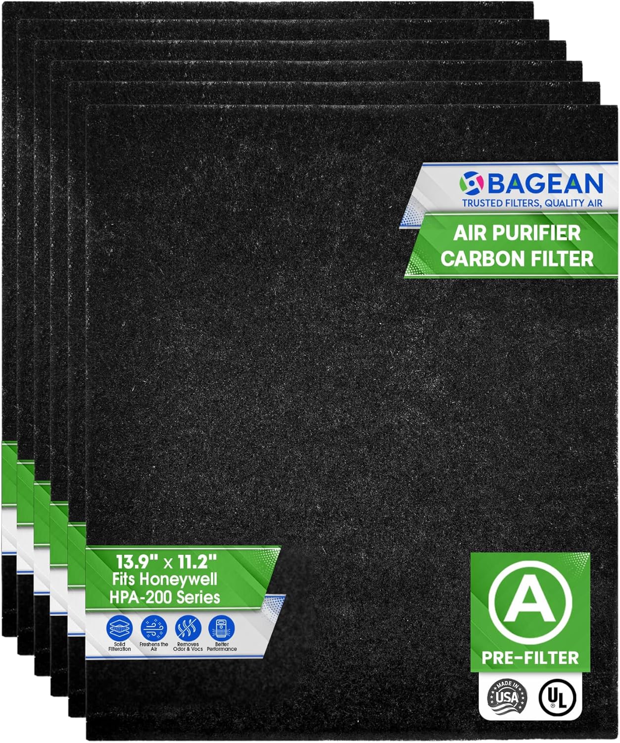 Carbon Pre Filter A Filters for Air Purifiers - Compatible with Honeywell HPA200 Series - Fits Honeywell Air Purifier Filter Replacement - PreFilter Air Filters Removes Odors and Freshens the Air