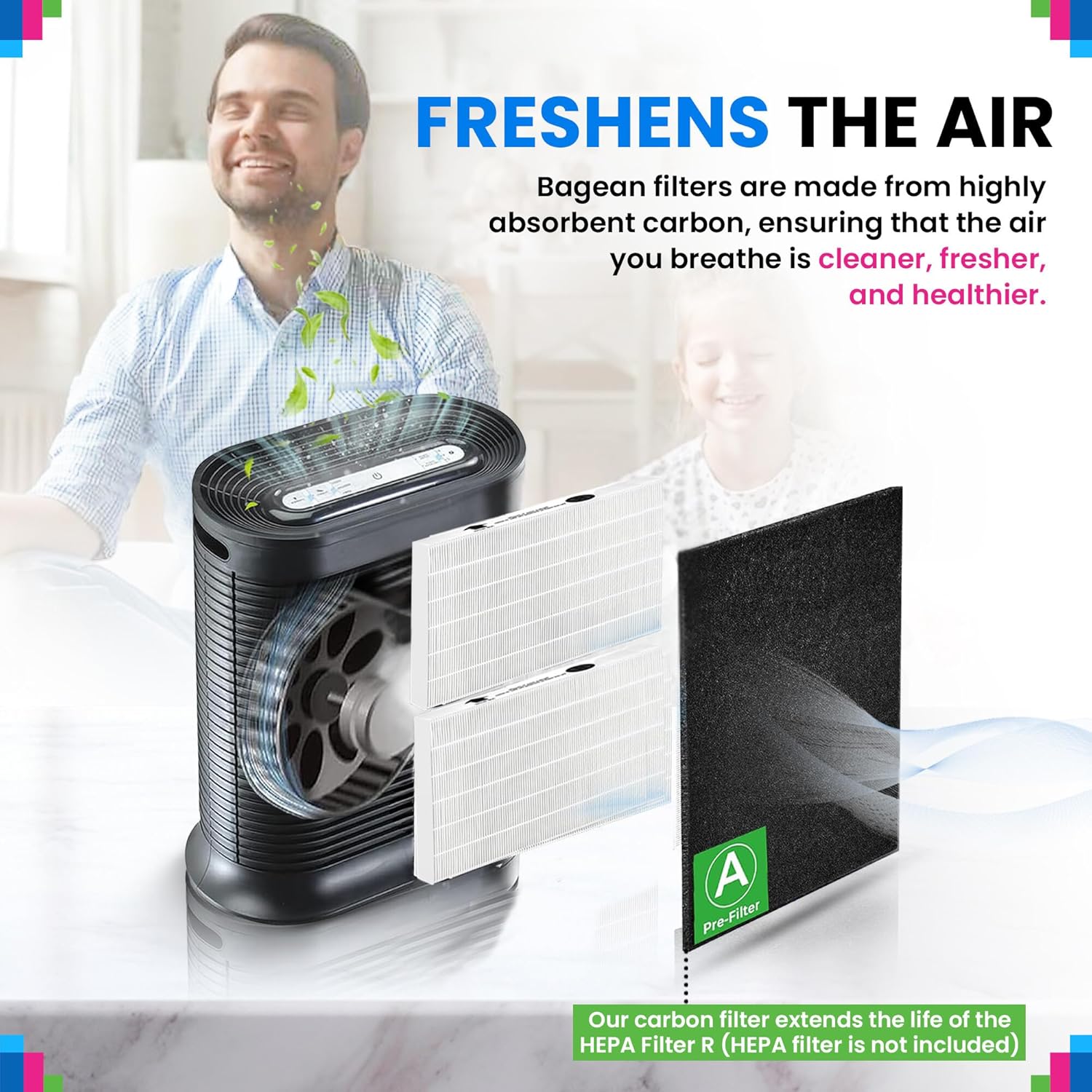 Carbon Pre Filter A Filters for Air Purifiers - Compatible with Honeywell HPA200 Series - Fits Honeywell Air Purifier Filter Replacement - PreFilter Air Filters Removes Odors and Freshens the Air