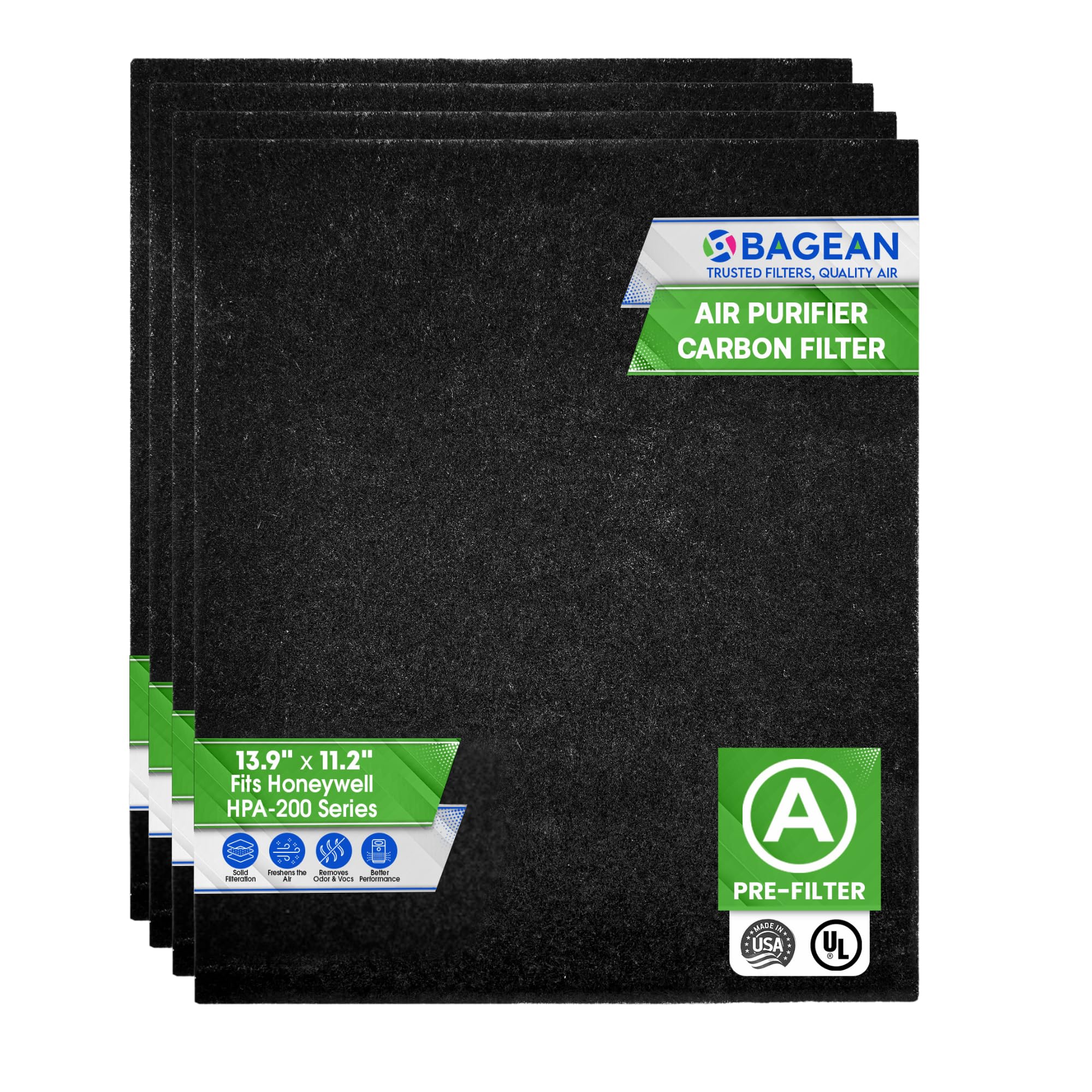 Carbon Pre Filter A Filters for Air Purifiers - Compatible with Honeywell HPA200 Series - Fits Honeywell Air Purifier Filter Replacement - PreFilter Air Filters Removes Odors and Freshens the Air