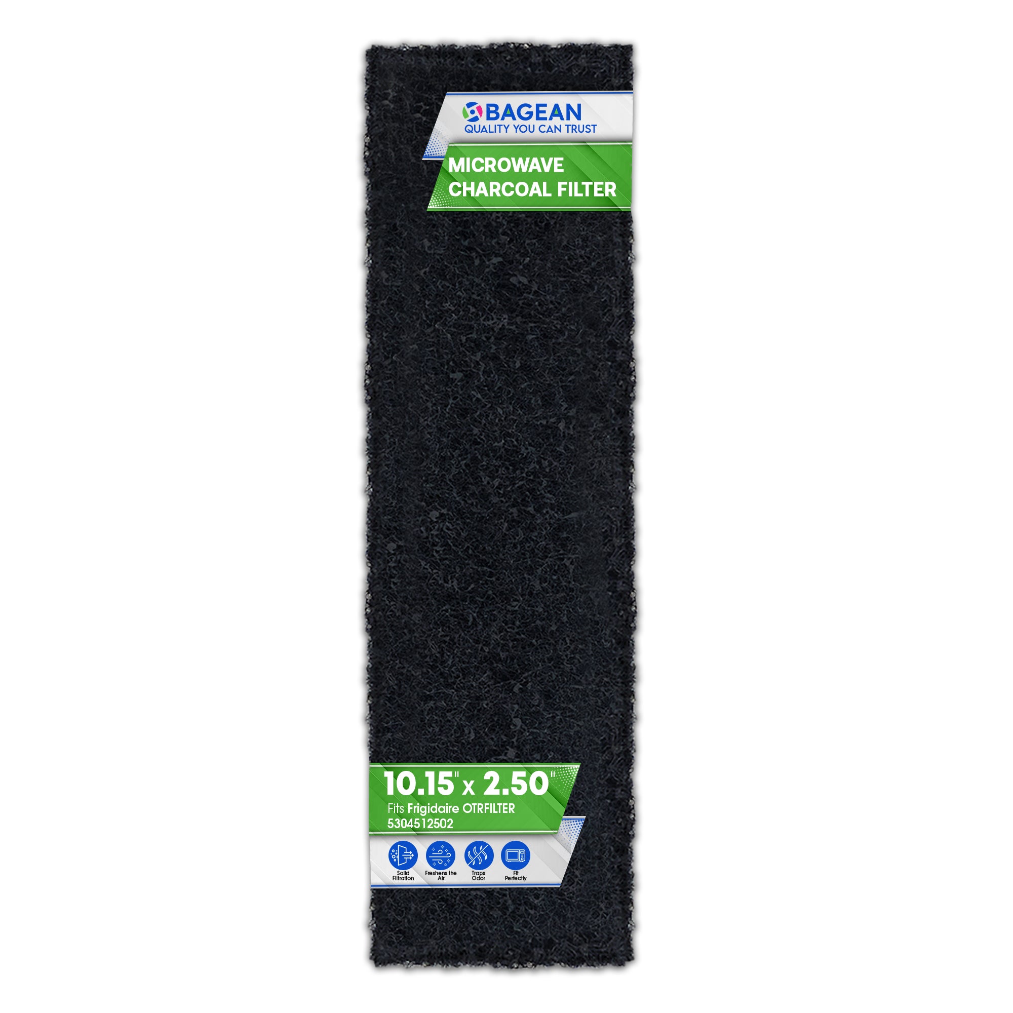 Microwave Charcoal Filter 10.15” x 2.5” Fits Frigidaire OTRFILTER and Kenmore Brands - PureAir Frigidaire Microwave Filter Replacement - Carbon Oven Vent Filters Removes Kitchen Odors
