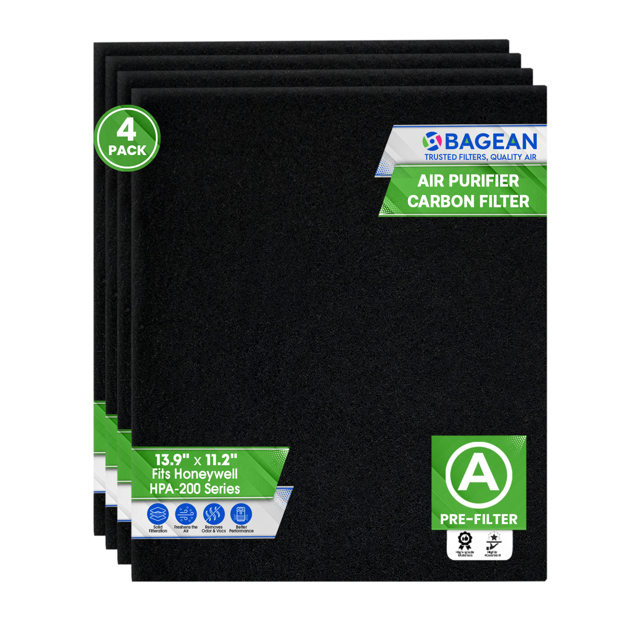 Carbon Pre Filter A Filters for Air Purifiers - Compatible with Honeywell HPA200 Series - Fits Honeywell Air Purifier Filter Replacement - PreFilter Air Filters Removes Odors and Freshens the Air