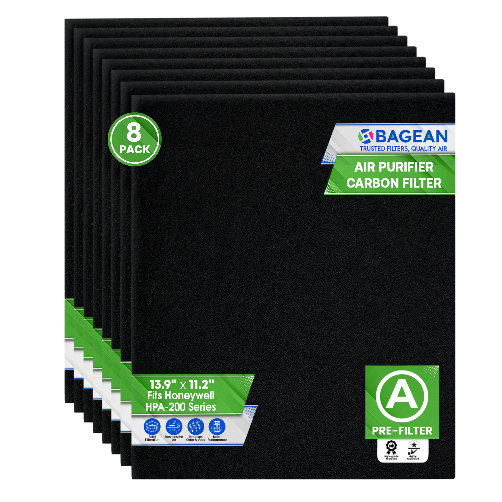 Carbon Pre Filter A Filters for Air Purifiers - Compatible with Honeywell HPA200 Series - Fits Honeywell Air Purifier Filter Replacement - PreFilter Air Filters Removes Odors and Freshens the Air