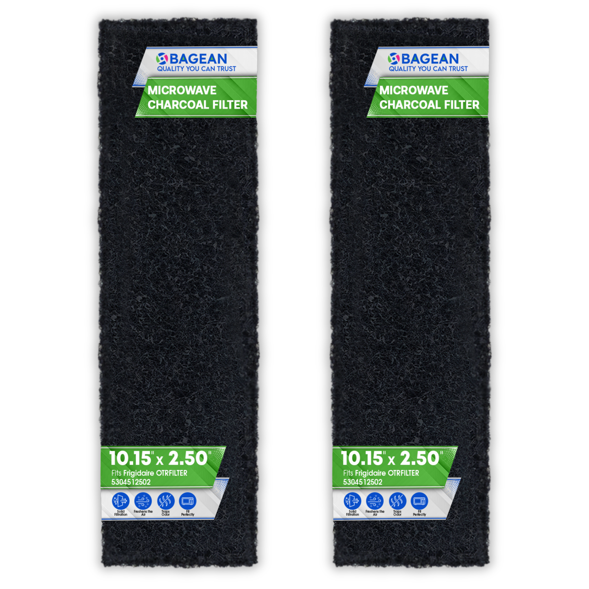 Microwave Charcoal Filter 10.15” x 2.5” Fits Frigidaire OTRFILTER and Kenmore Brands - PureAir Frigidaire Microwave Filter Replacement - Carbon Oven Vent Filters Removes Kitchen Odors