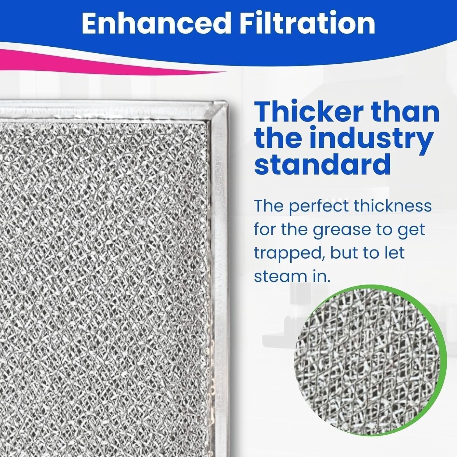 Range Hood Filter Replacement for Braun Nu-Tone BP55 Hood Grease Filter 8" x 9.5" - Aluminum Mesh screen Hood Vent Filter for Range Hood - Filters Grease Entering Kitchen Stove Overhead Vent