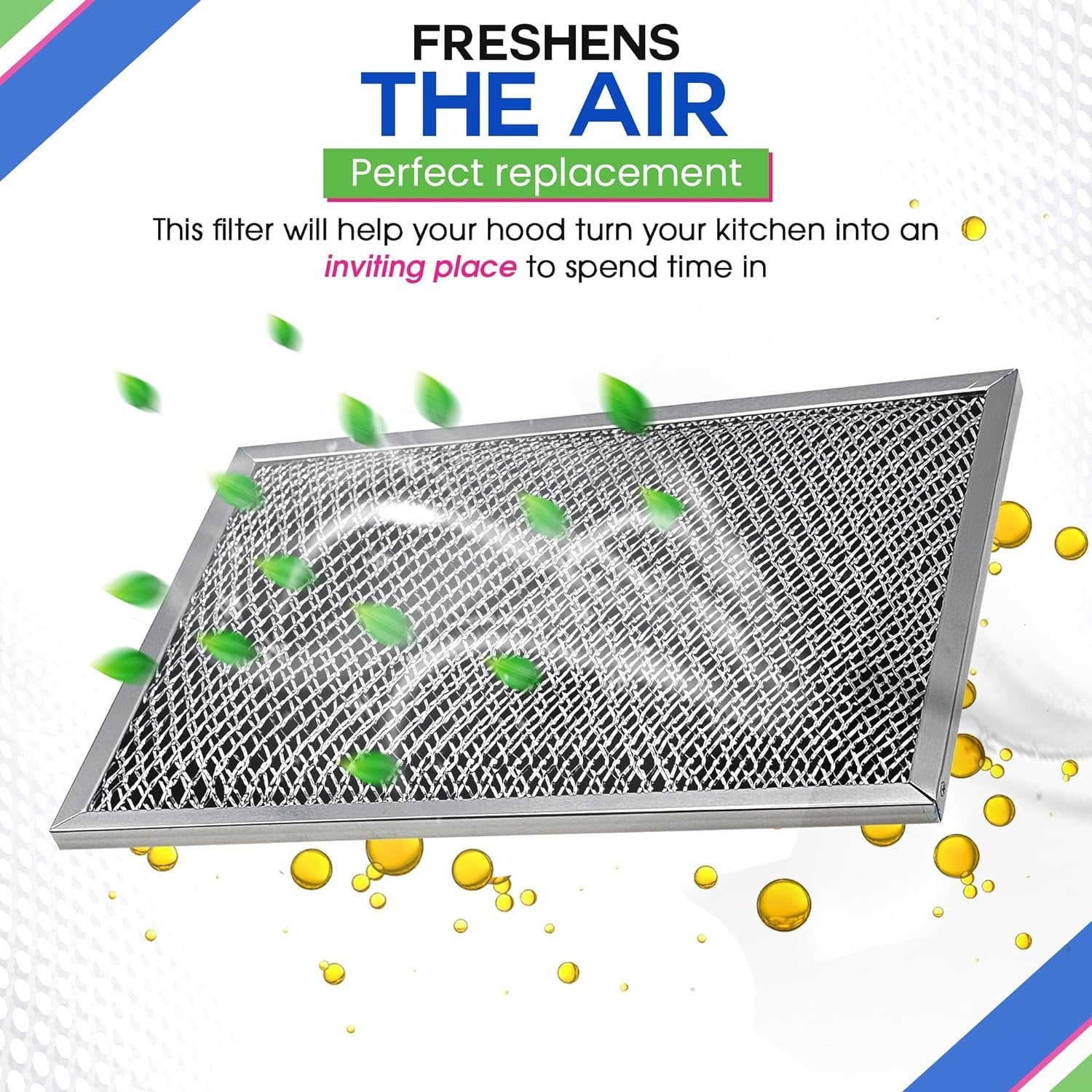 Range Hood Filter 8.50" x 11.25" for LL62F Combo Charcoal Grease Filter - Ductless Broan Range Hood Filter Replacement - Metal Mesh Screen Filters Grease and Carbon Freshens Kitchen Stove Air