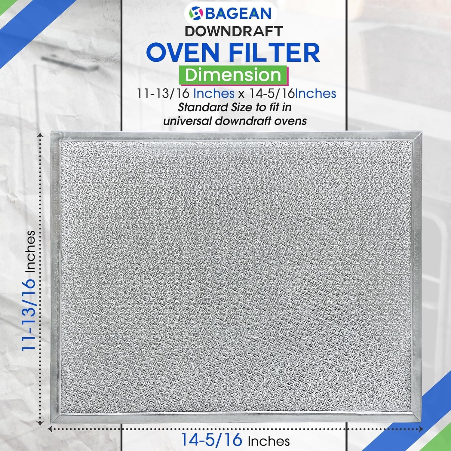 Downdraft Stovetop Filter Replacement for 707929 Jenn Air Filter Downdraft 14” x 11.4”- Grease Screen for Cooktop Fits Into Downdraft Jenair Stove Filter Vents - Blocks Grease Protecting the Oven