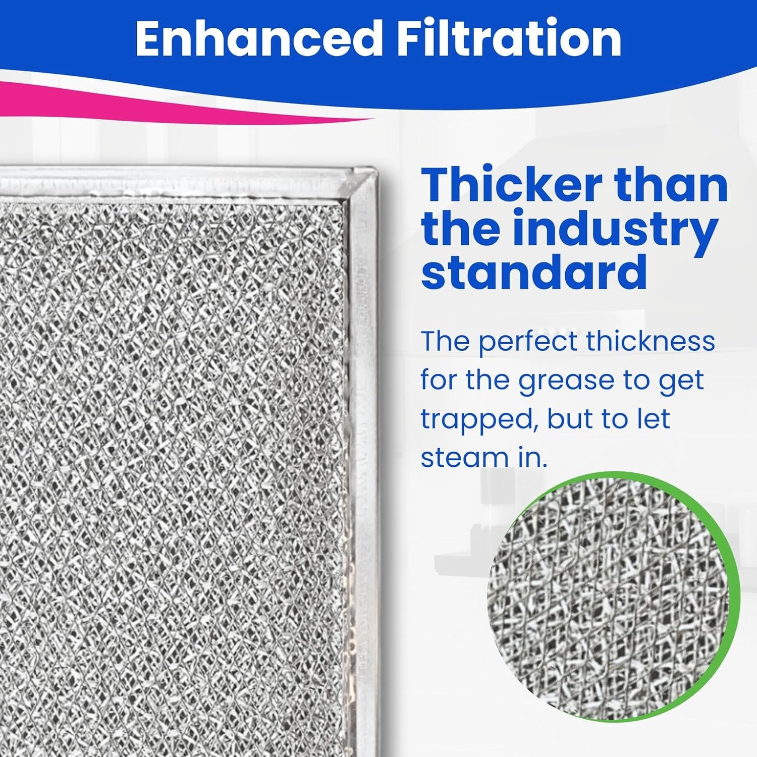 Range Hood Filter Replacement for BP29 97006931 Broan Range Hood Filter 10.5 x 8.75 Inch - Kitchen Exhaust Fan Aluminum Mesh Grease Filter for Range Hood - Filters Air in Stove Hood Vent Filter