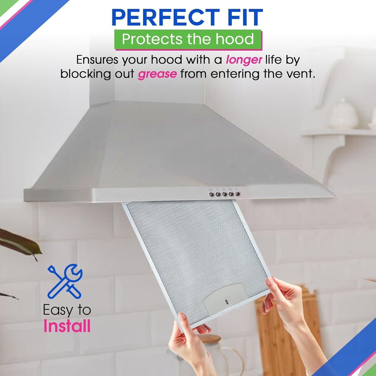 Range Hood Filter Replacement for BPPFA30 11.81" x 16.25" Broan Range Hood Filter - Metal Exhaust Fan Stove Hood Vent Filter for Range Hood - Filters the Kitchen Oven Grease From Entering Hood