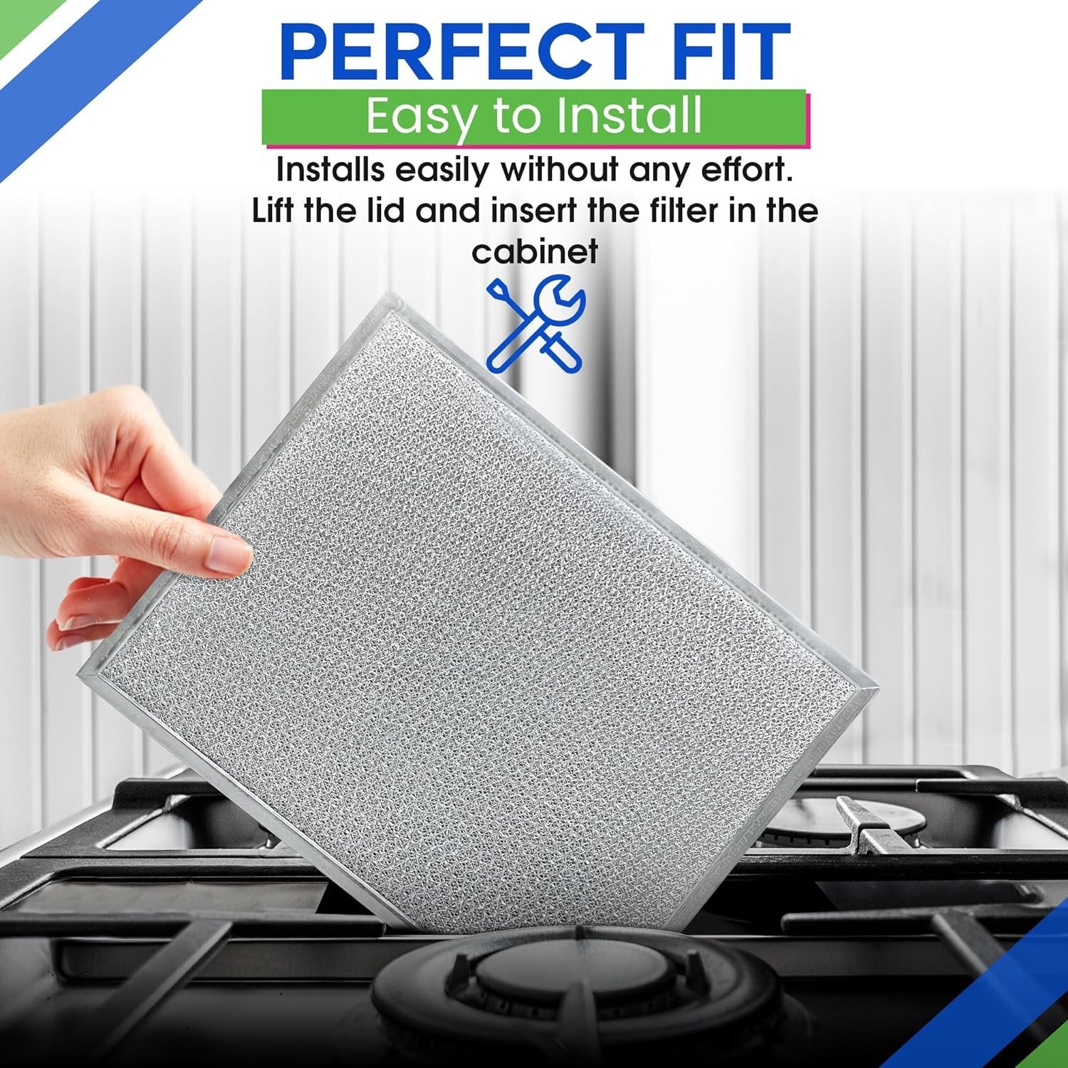 Downdraft Stovetop Filter Replacement for 707929 Jenn Air Filter Downdraft 14” x 11.4”- Grease Screen for Cooktop Fits Into Downdraft Jenair Stove Filter Vents - Blocks Grease Protecting the Oven
