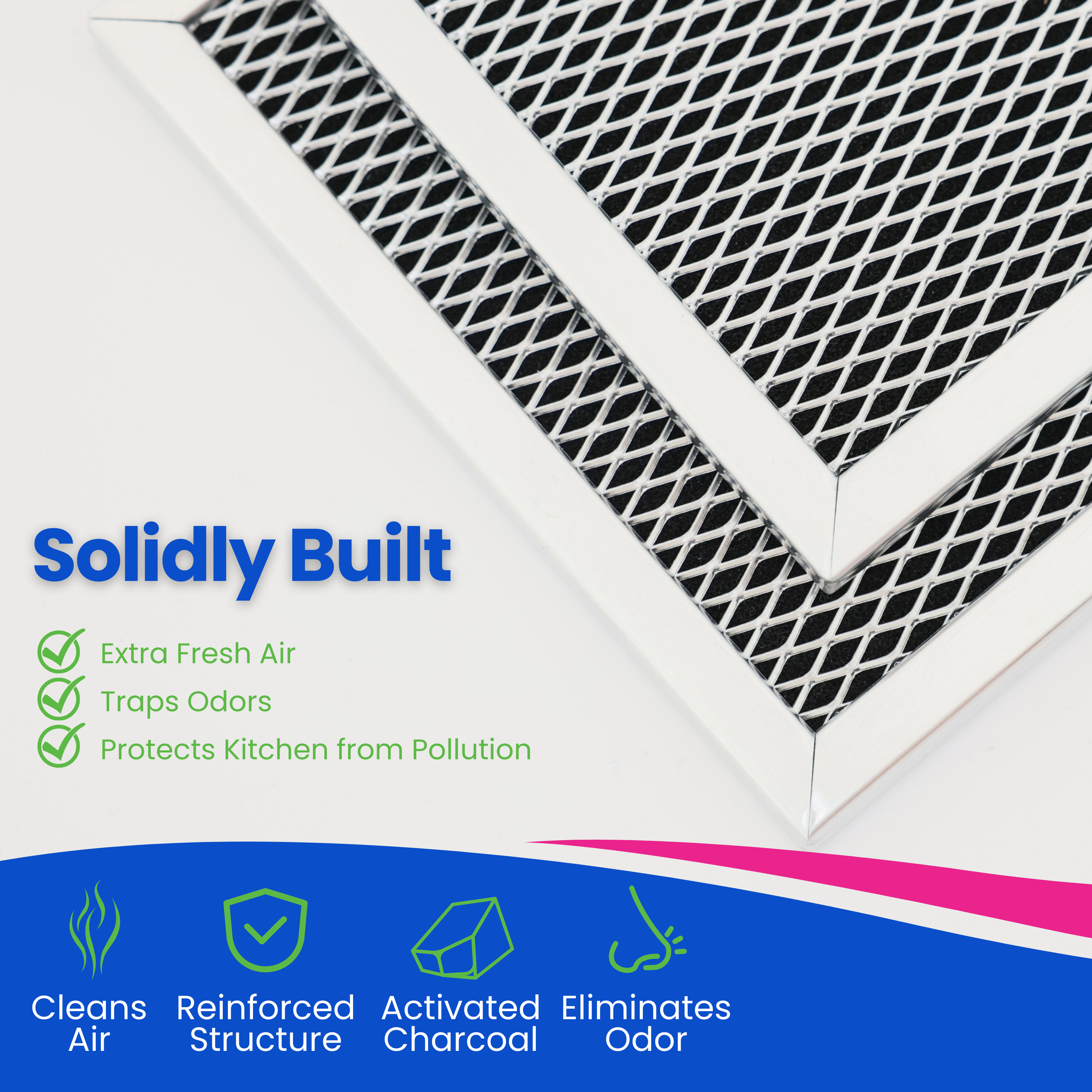 Range Hood Filter Replacement 5.83” x 17.65” for SB08999040 Charcoal Broan Range Hood Filter - Charcoal Filter for Ductless Range Hood - Filters and Freshens the Air Over the Kitchen Oven