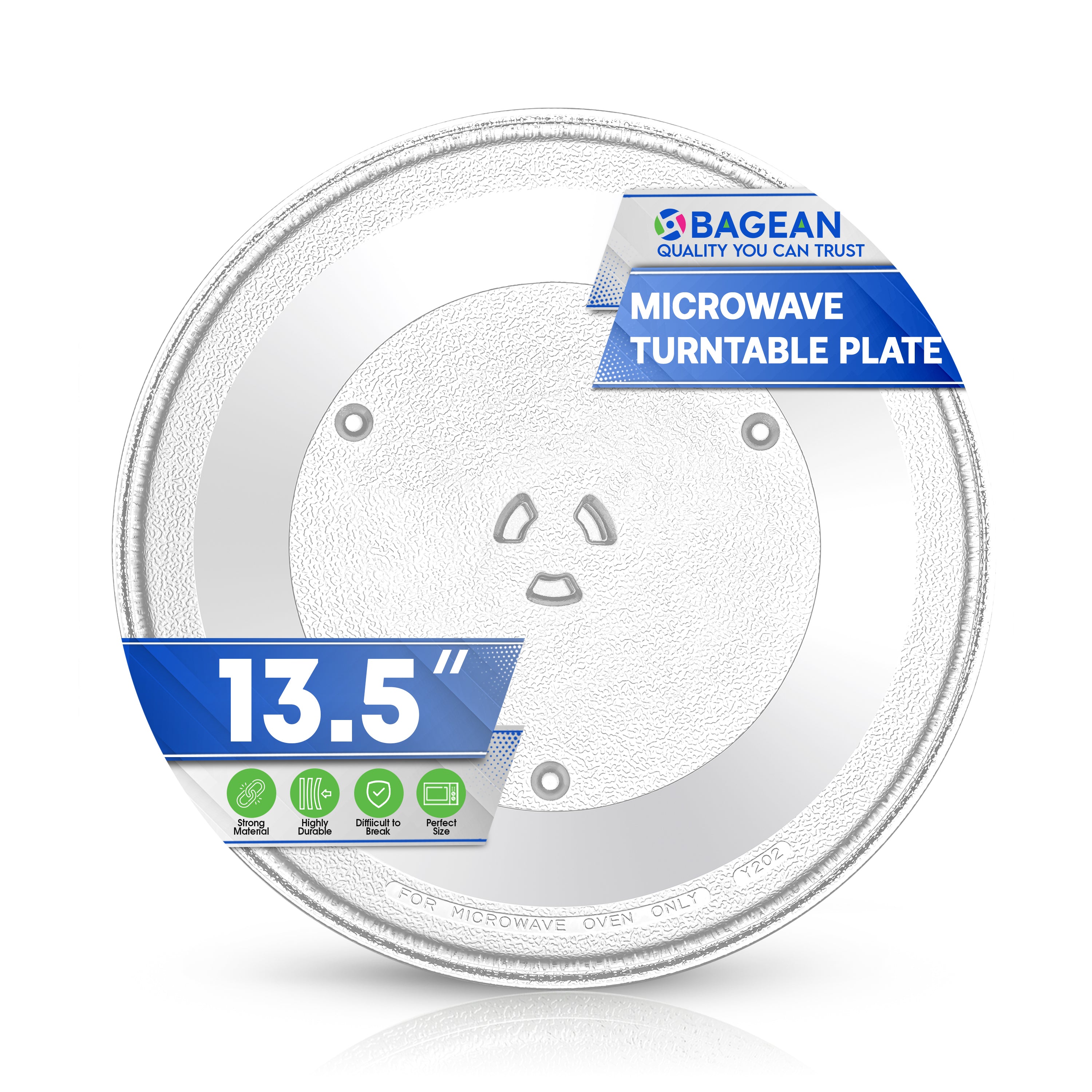 Microwave Plate Replacement 13.5 inch Fits 5304509621 Frigidaire Microwave Turntable Plate - Exact Replacement Microwave Glass Plate For Better Reheating and Cooking - Spinning Dish Tray For Oven