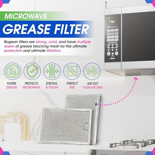 Microwave Filter Replacement 7.64” x 5.12” for GE WB06X10309 WB06X10359 Microwave Grease Filter - Also Fit’s LG Kenmore and More - Filters Kitchen Oven Air Entering Over the Range Vent Fan