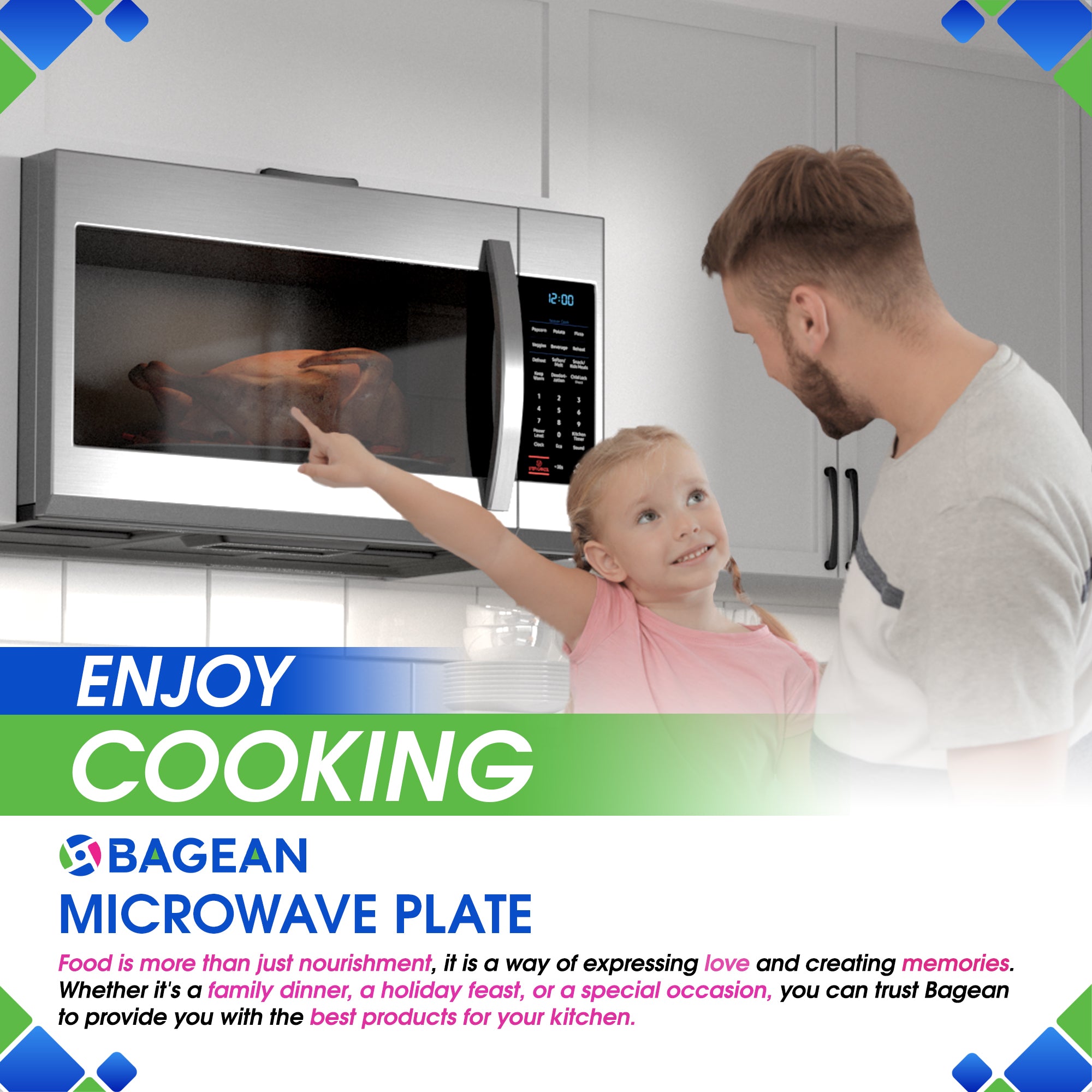 Microwave Plate Replacement 11.25” for GE WB49X10097 Samsung DE74-20102B Replacement Microwave Glass Plate - Rotating Microwave Glass Turntable - Spinning Oven Dish Tray For Better Reheating