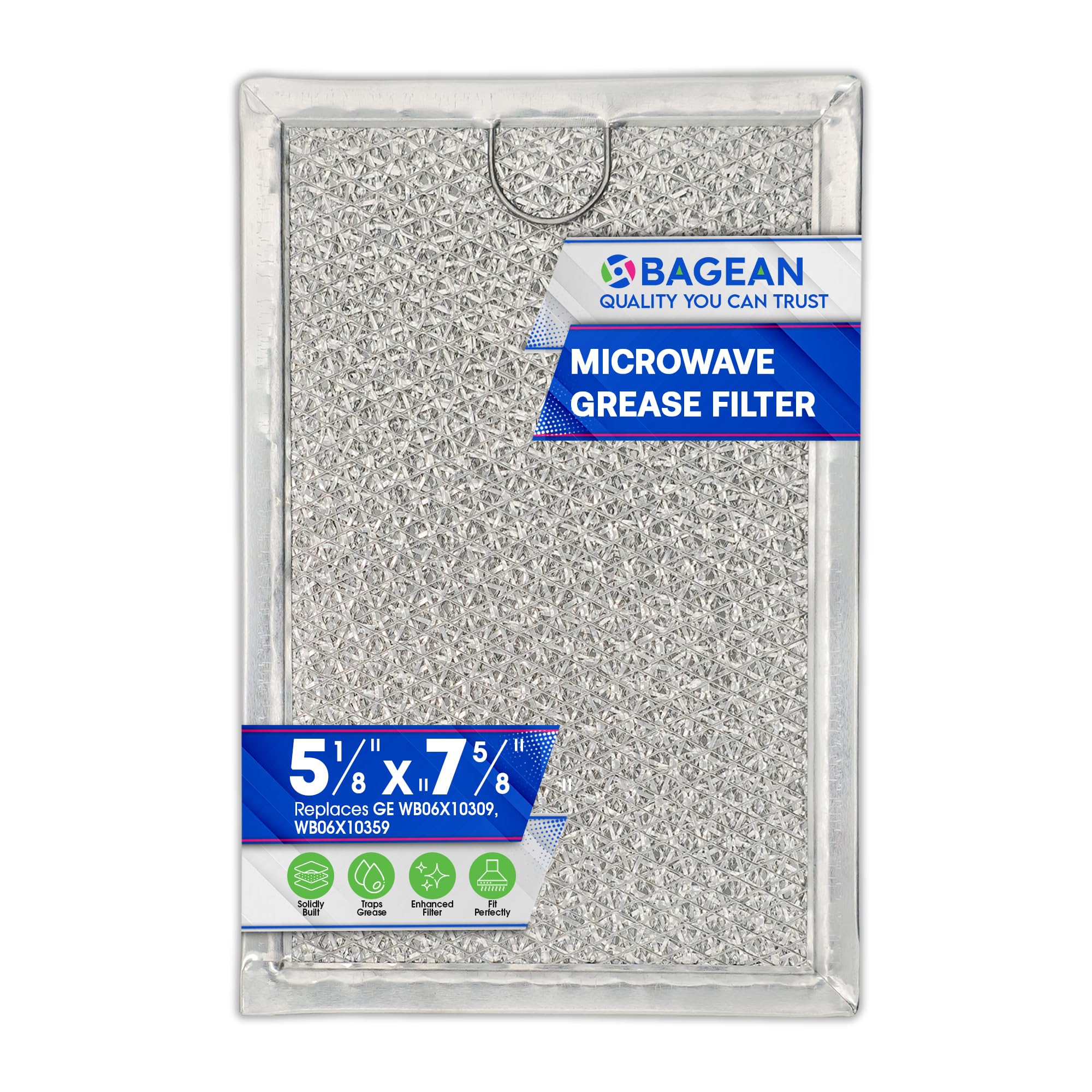 Microwave Filter Replacement 7.64” x 5.12” for GE WB06X10309 WB06X10359 Microwave Grease Filter - Also Fit’s LG Kenmore and More - Filters Kitchen Oven Air Entering Over the Range Vent Fan