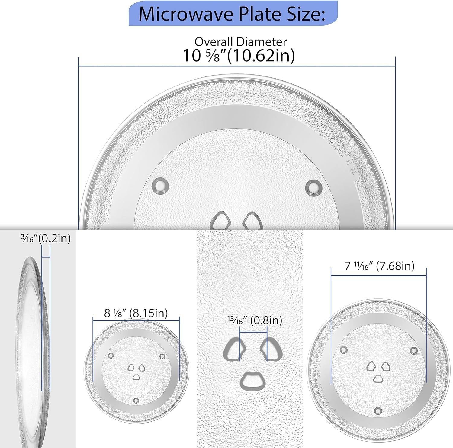 GE WB48X21336 Microwave Glass Tray 27cm