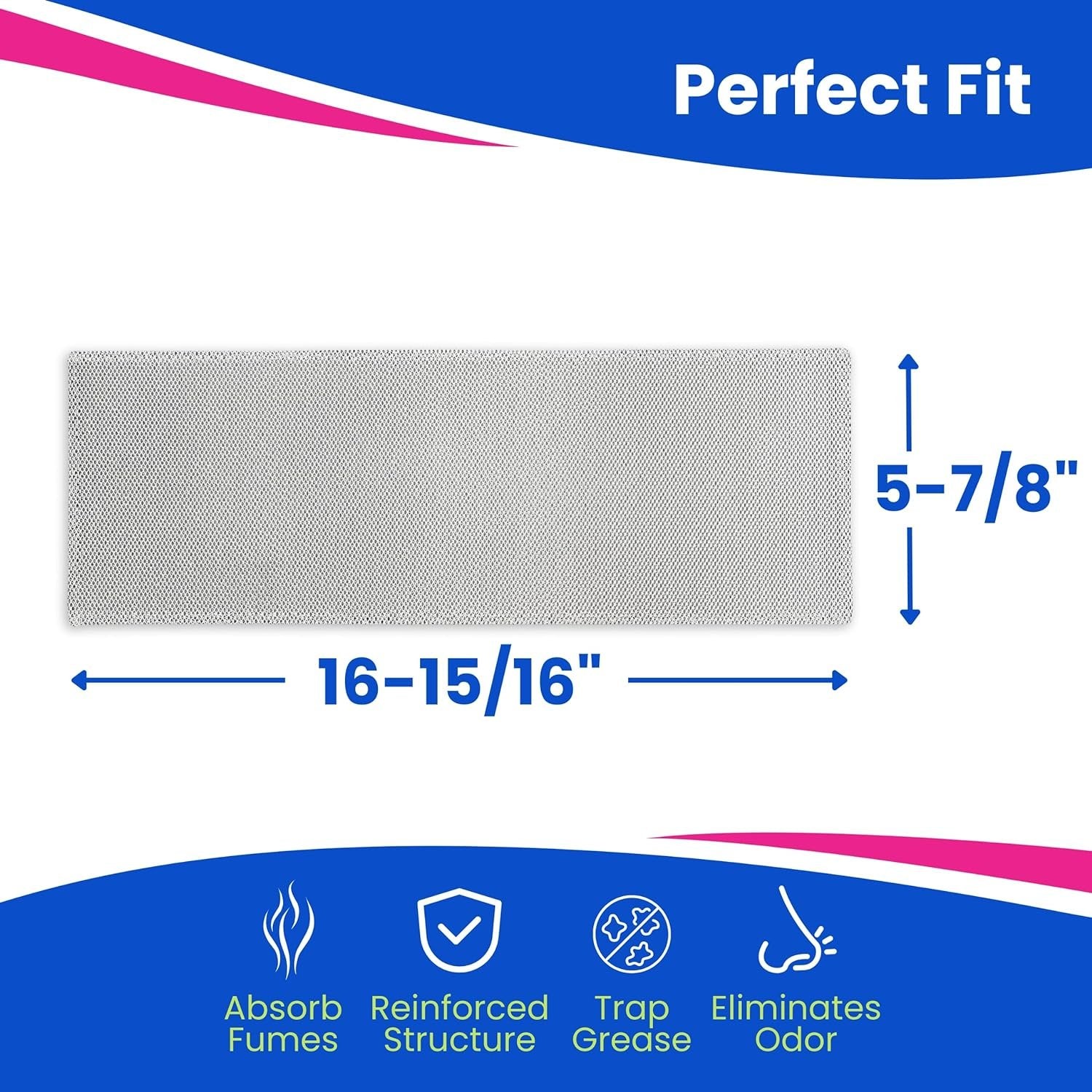 Range Hood Filter Replacement for 99010370 5.87” x 16.93” Broan Range Hood Filter Bendable - Kitchen Exhaust Fan Aluminum Grease Filter for Range Hood Filters Air Entering Stove Hood Vent Filter